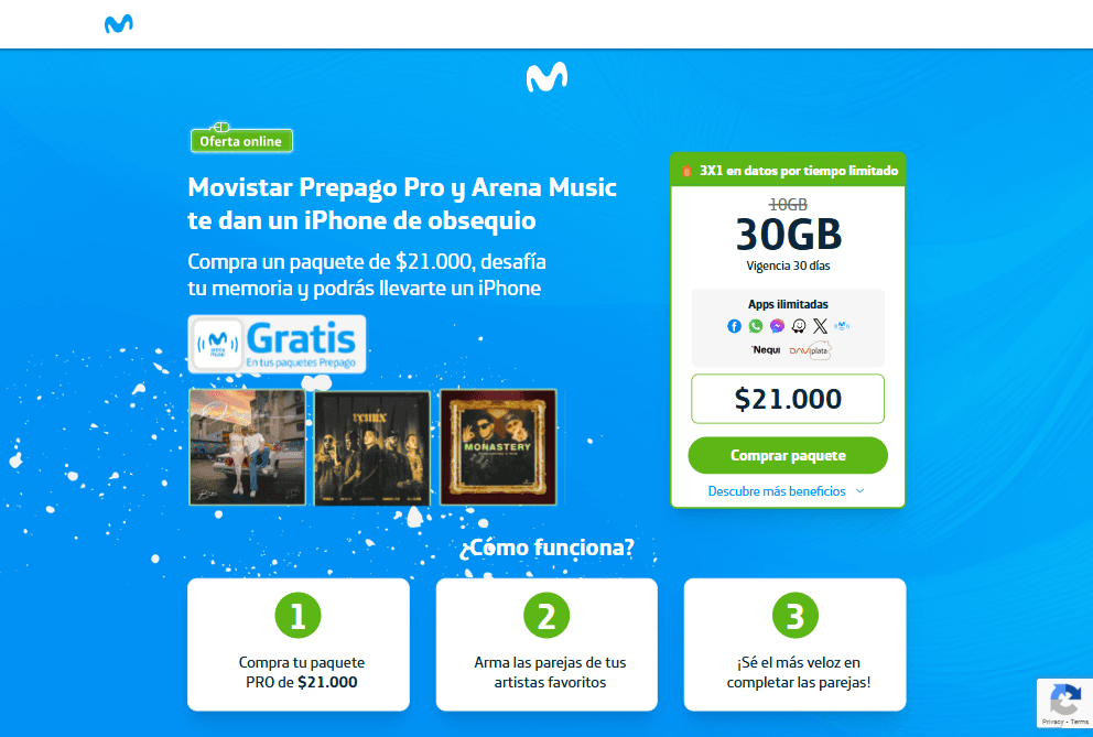 Vista previa del proyecto Concentrése Movistar Prepago Col