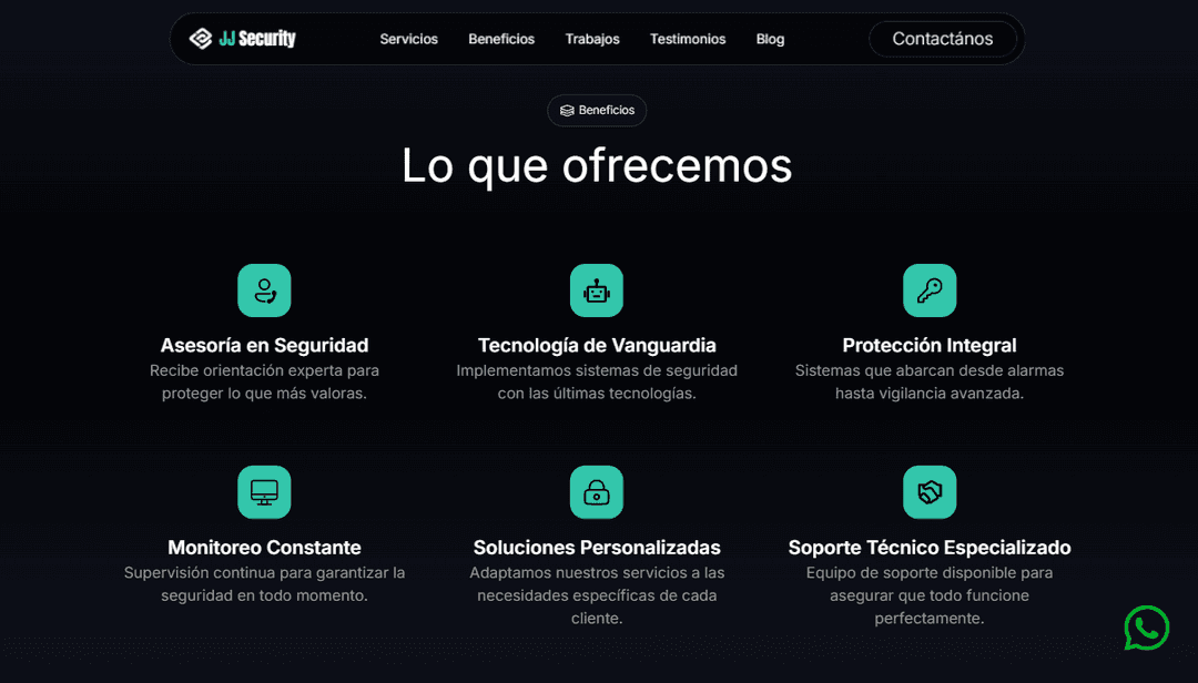 Vista previa del proyecto JJ Security