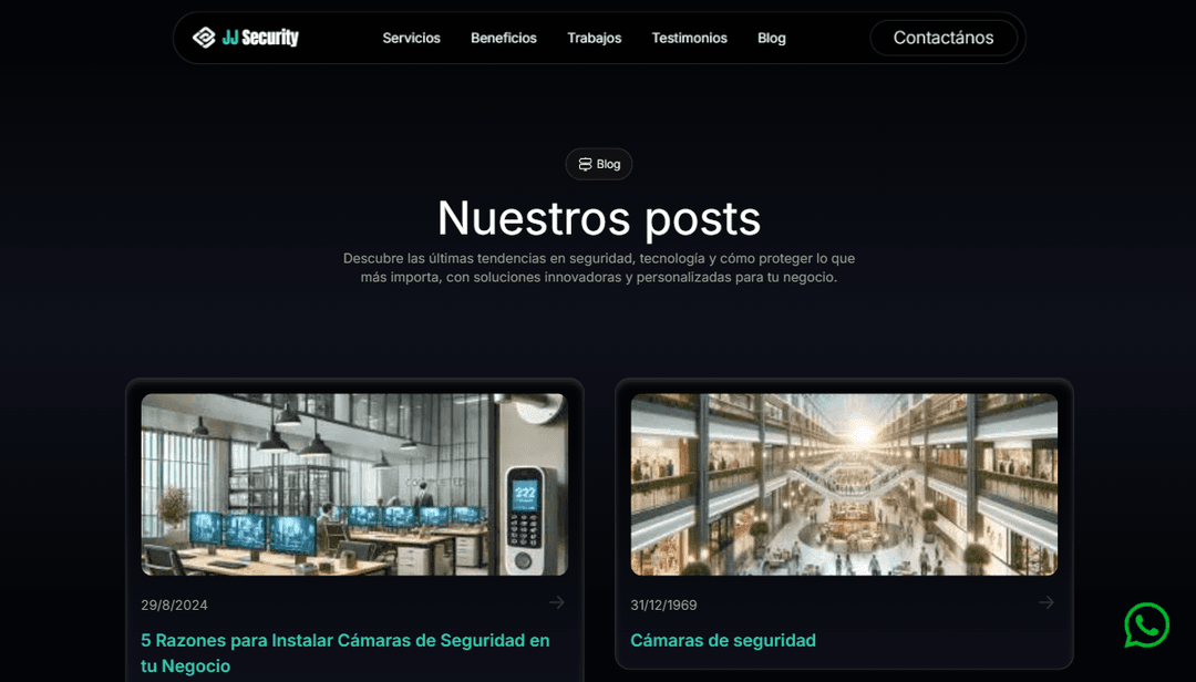 Vista previa del proyecto JJ Security