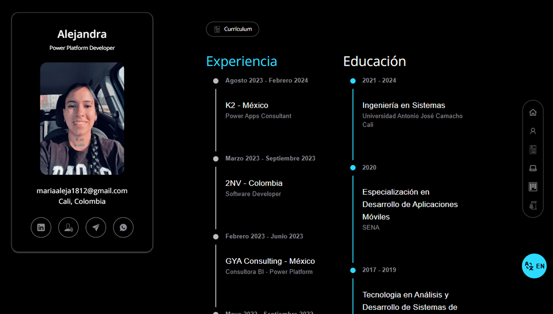 Vista previa del proyecto Portafolio de Alejandra